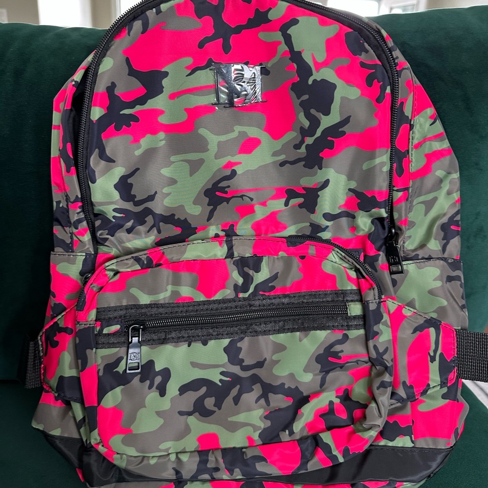 Badgley Mischka Pink and Green Backpack Vibrant Design